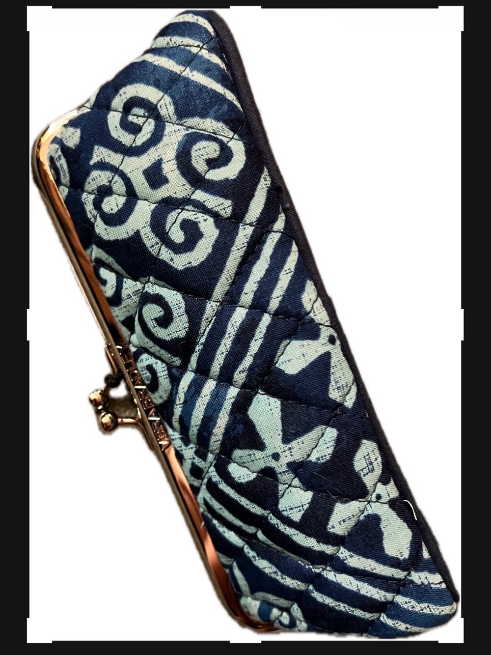 Vera Bradley Quilted Indigo Pouch